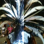 back of a mayan dancers headdress